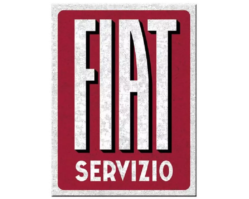 Nostalgic Art Haftmagnet Fiat Servizio 1 Stück, Rot/Weiss