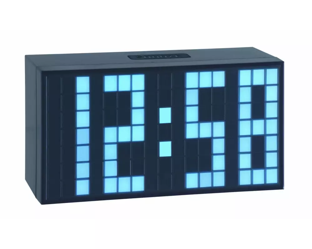 TFA Dostmann Quarzuhr Time Block Weiss