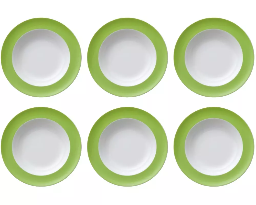 THOMAS Suppen- & Pastateller Sunny Day 6 Stück,Grün, 23 cm
