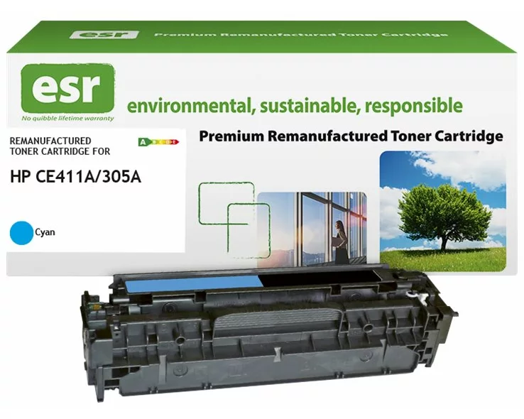ESR Toner cartridge compatible with HP CE411A cyan remanufactured 2.600 pages