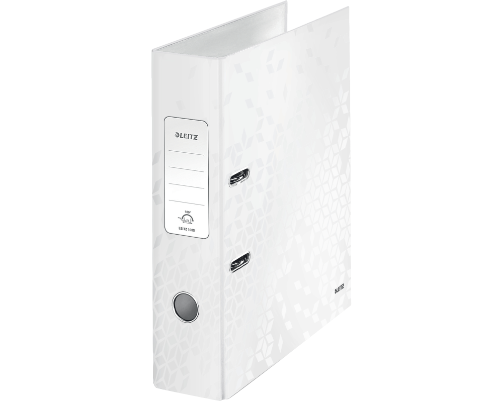 LEITZ Ordner WOW 180° 8cm 10050001 perl weiss A4