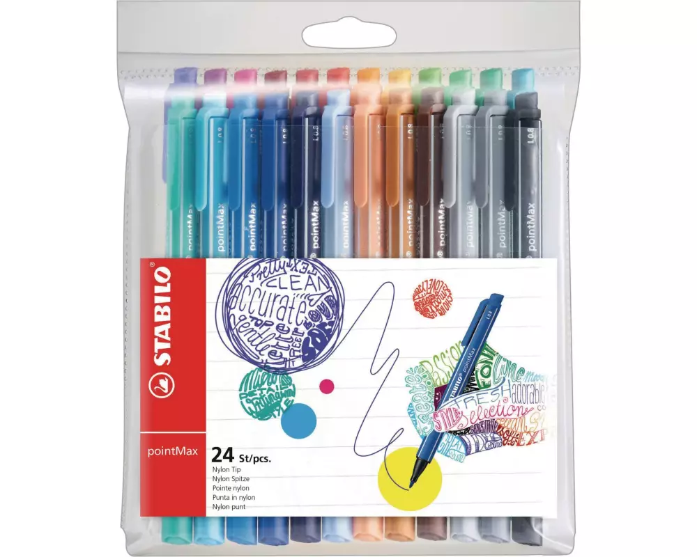 STABILO Fineliner pointMax 0.8 mm, Mehrfarbig