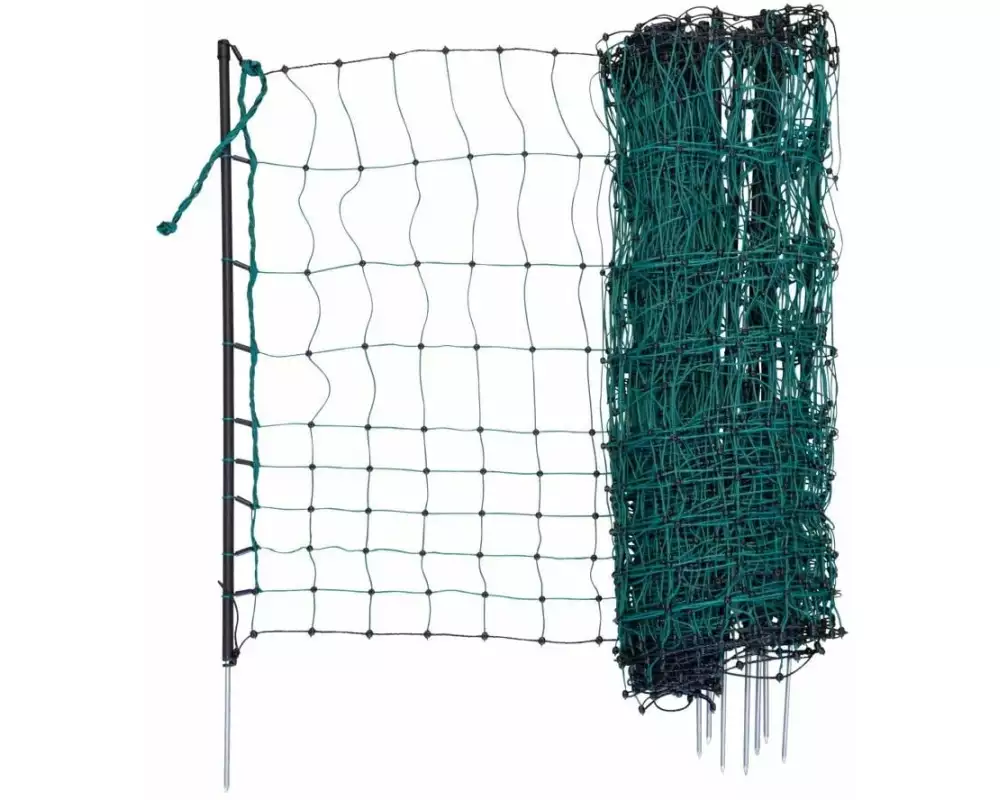 Kerbl Mobiler Hundezaun mit Einzelspitze 20 m, Grün