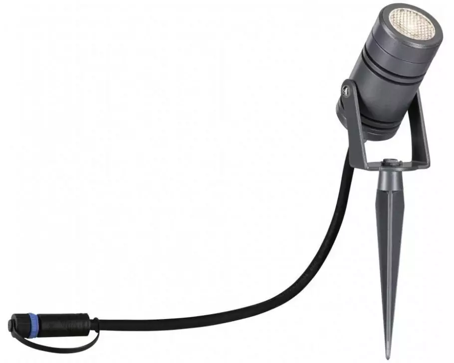 Paulmann Gartenspot Plug & Shine Radon IP65, 3000 K, 11 W, Grau