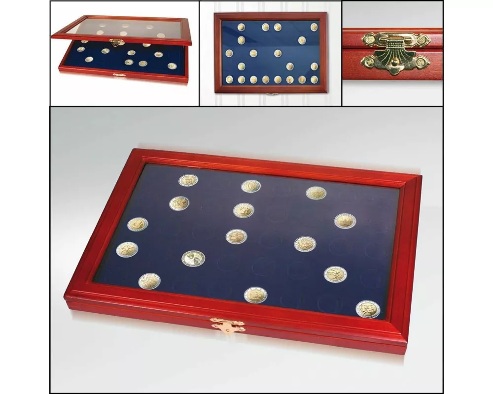 Münzen-Vitrinen für 2-Euro-Münzen