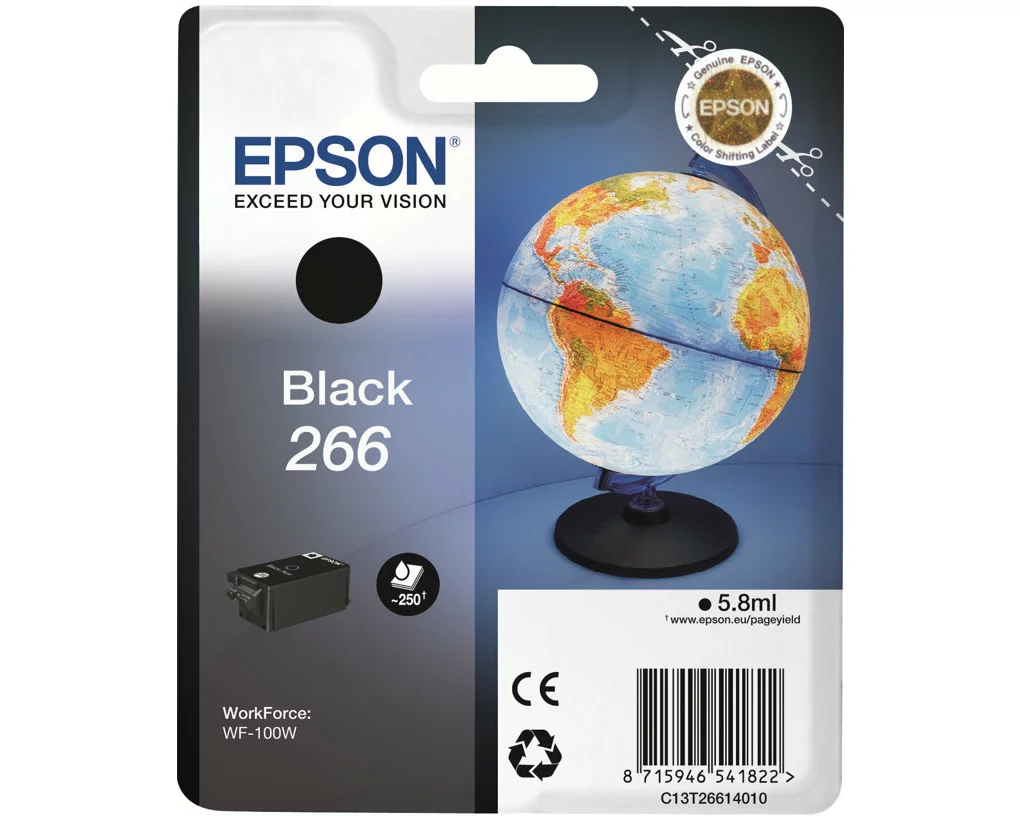 Epson 266 Ink black Std Capacity 250 pages
