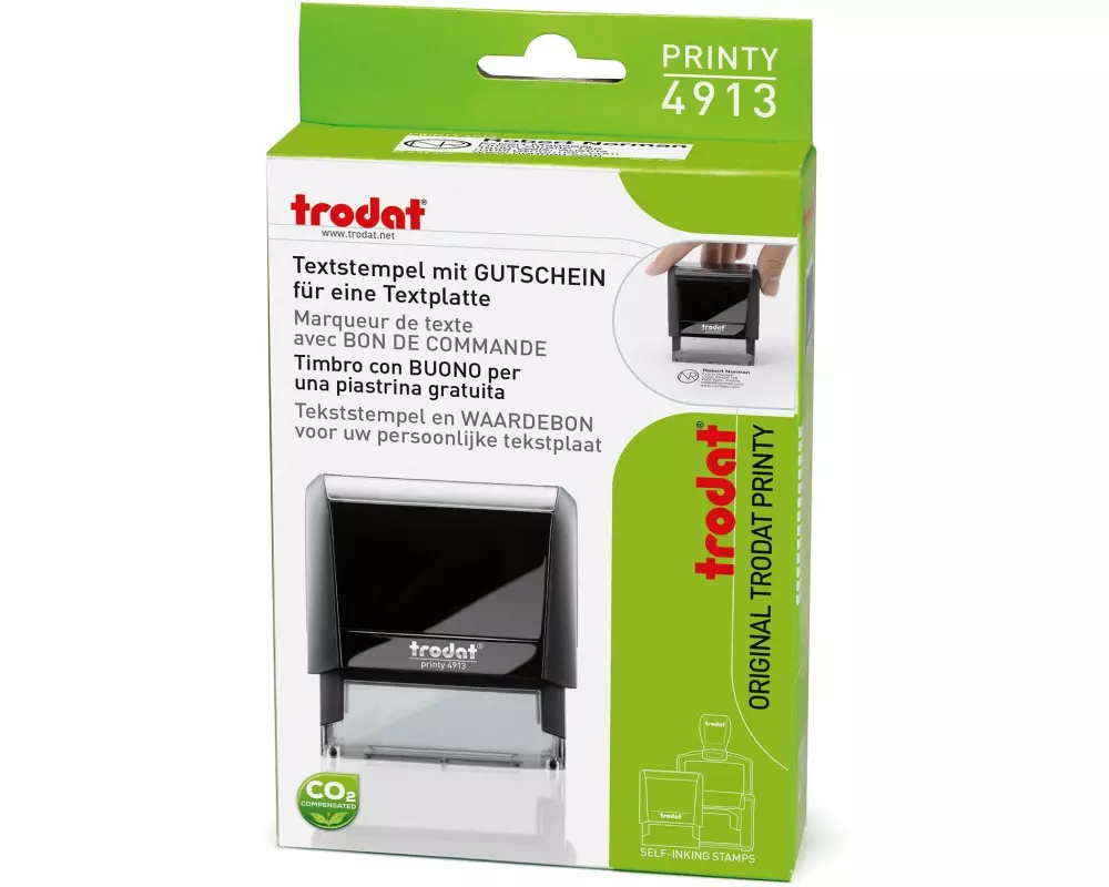 Trodat Stempel 4913 Inviduell gestaltbar, Schwarz