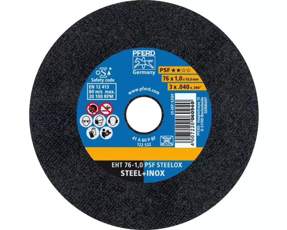 Pferd Trennscheibe EHT 76 x 1.0 x 10 mm gerade