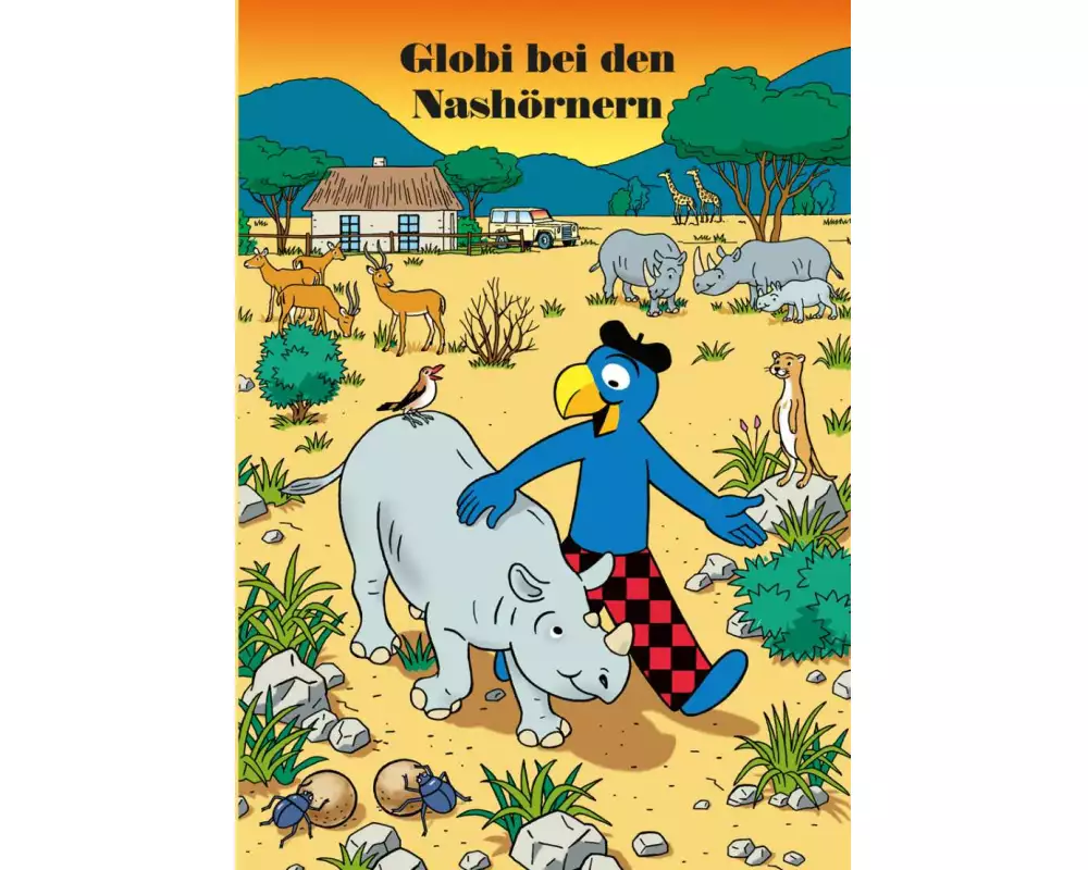 Globi bei den Nashörnern