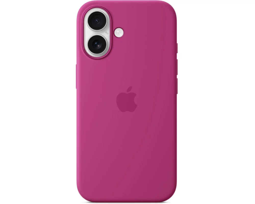 Apple Silicone Case mit MagSafe iPhone 16 Fuchsia