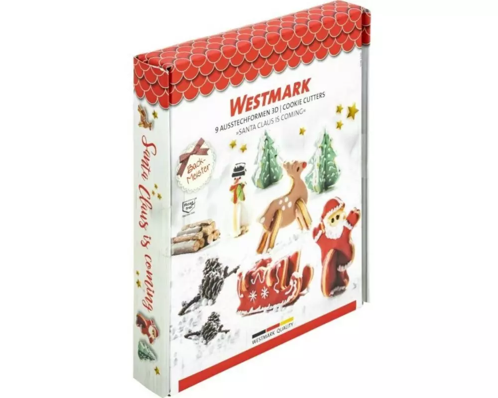 Westmark 9-tlg. 3D Set Santa Claus is coming Ausstechformen