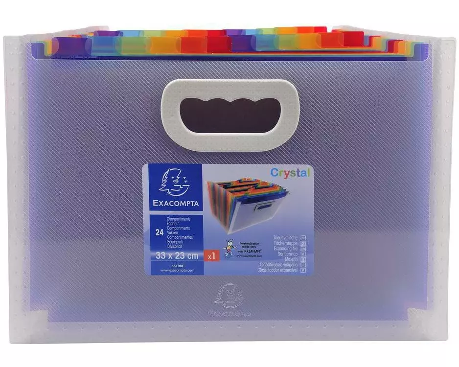 Exacompta Fächermappe Crystal 33 x 23.5 cm, Transparent