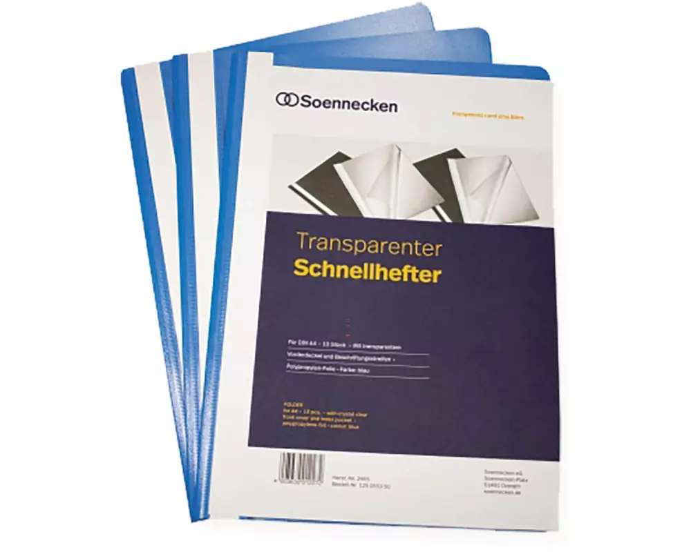Soennecken Schnellhefter A4, 1 Paket à 10 Stück, Blau