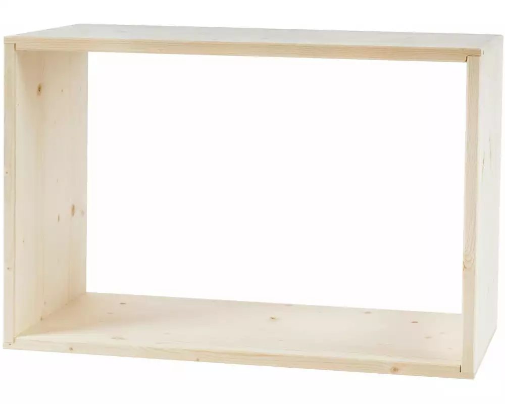 Holz Zollhaus Regal Lotti 40 x 60 x 30 cm, Nature