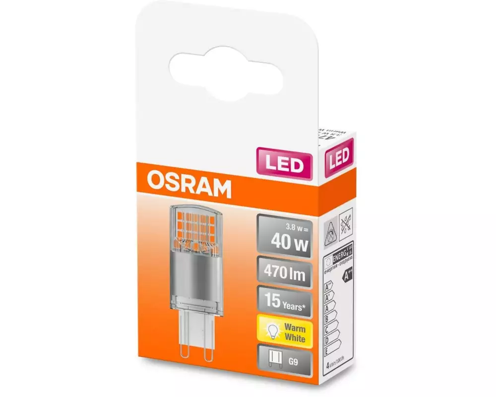 OSRAM Lampe Star Pin 40, 3.8W, G9 Warmweiss (WW)