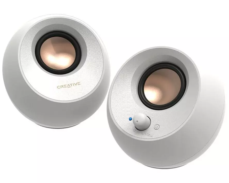 CREATIVE PC-Lautsprecher Pebble V3 weiss