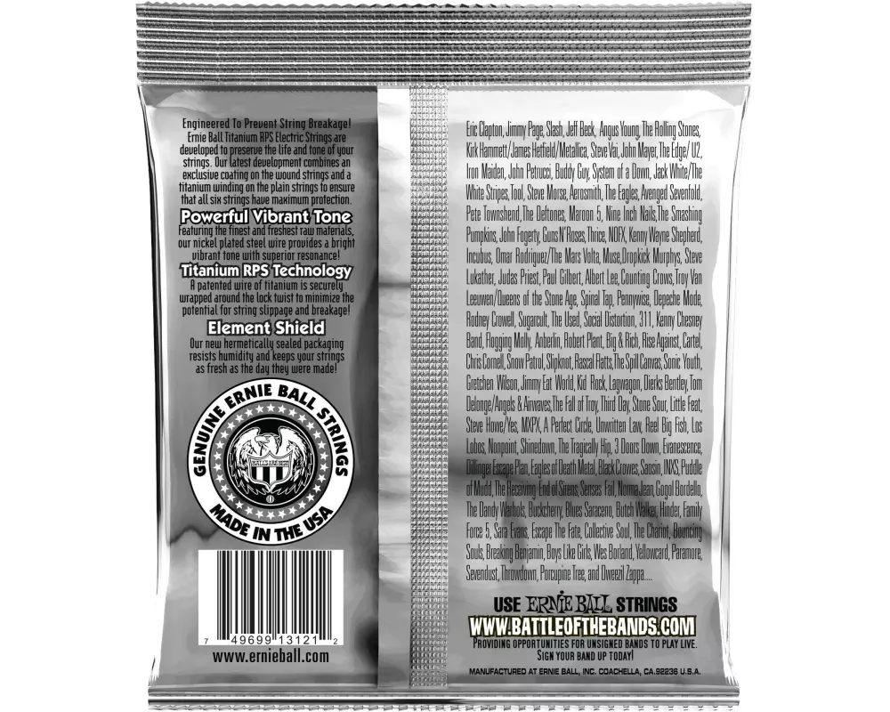 Ernie Ball Gitarrensaiten 3121 Slinky Coated Titanium – Regular 10-46