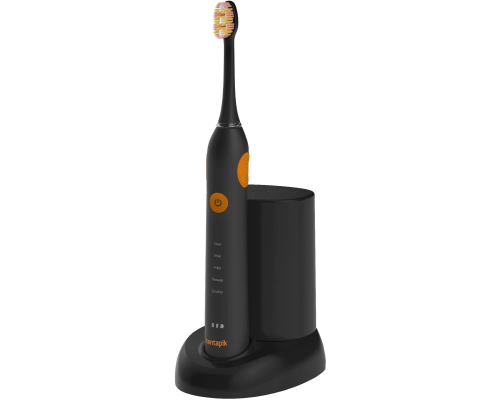 Tentapik Schallzahnbürste UV-Clean Schwarz
