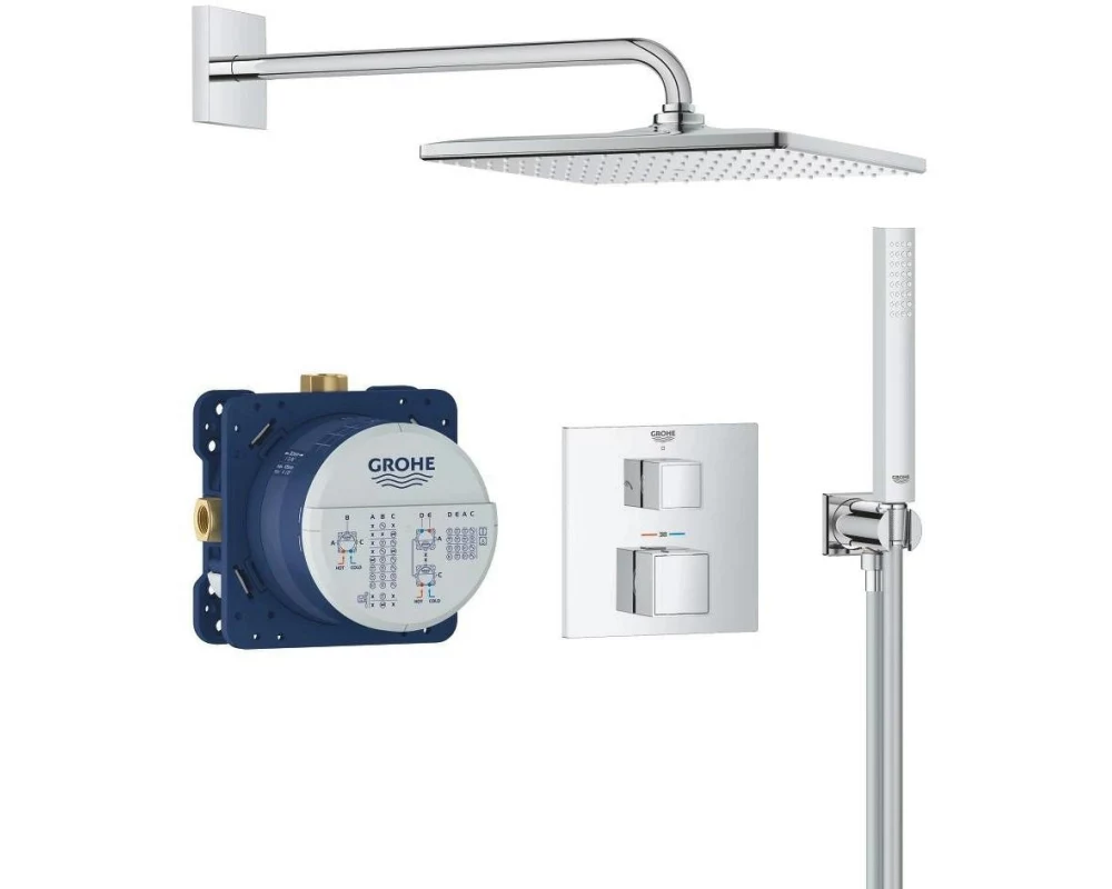 GROHE Precision Cube Unterputz, mit Thermostatarmatur, Chrom