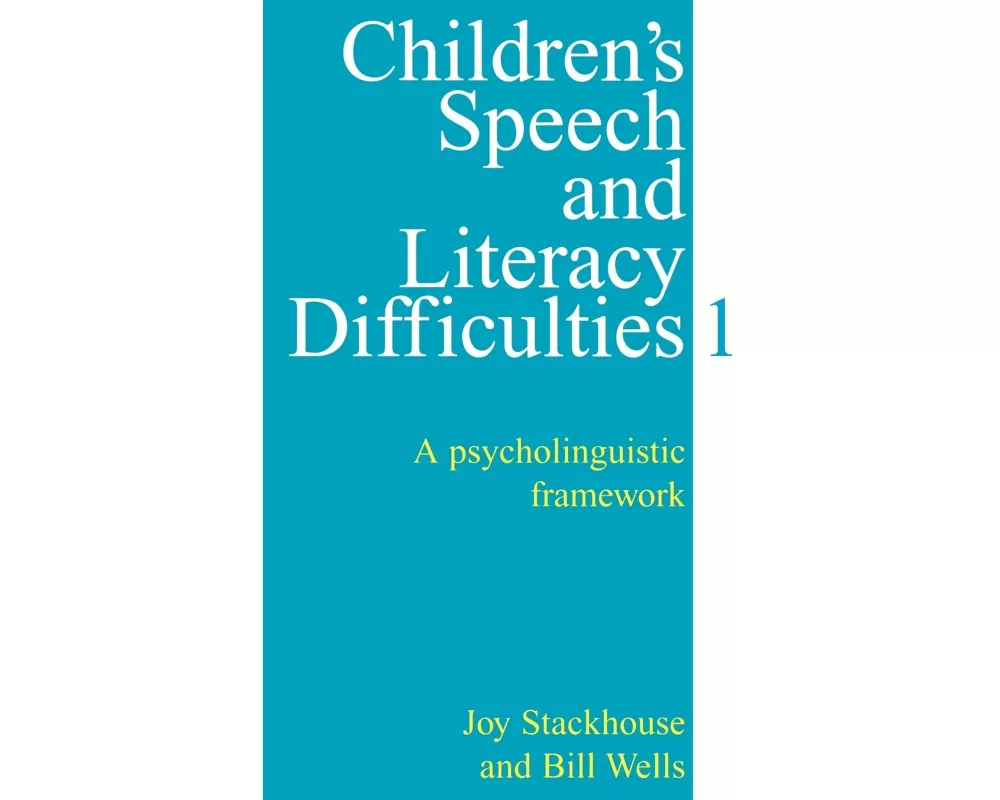 Children's Speech and Literacy Difficulties, Book 1