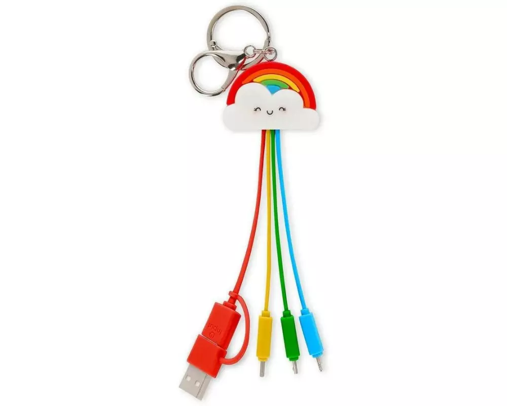 Legami Schlüsselanhänger Mehrfach-Ladekabel Rainbow