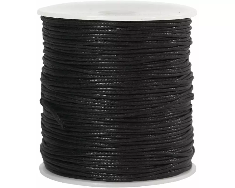Creativ Company Baumwollkordel 1 mm Schwarz, 100 m
