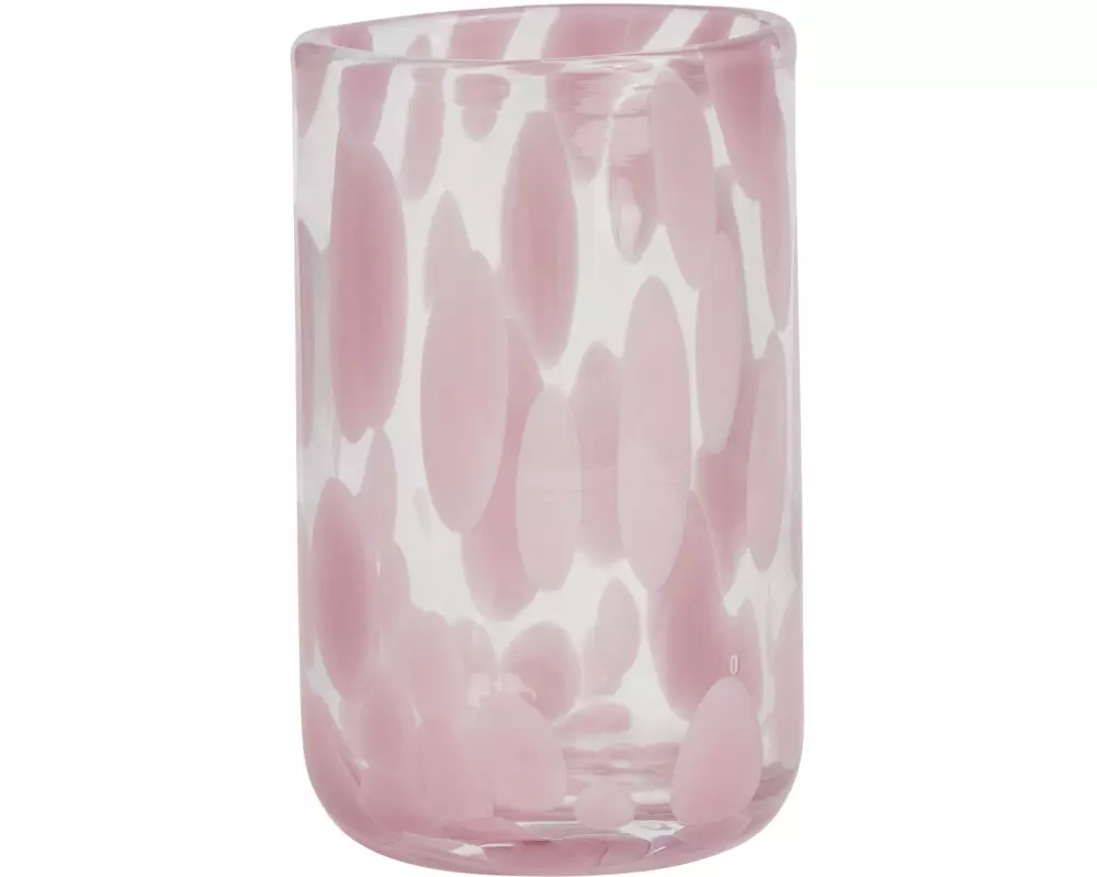 OYOY Trinkglas Jali 200 ml, 1 Stück, Rosa/Transparent