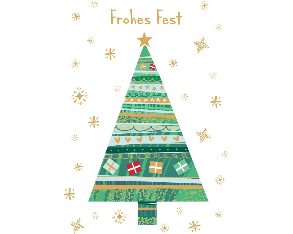 ABC Weihnachtskarten-Set A6, 5 Stück