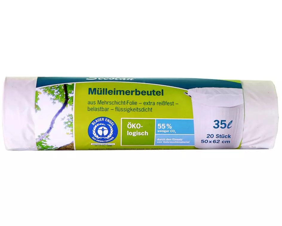 Haushaltsware Müllbeutel ohne Zugband 35 l, 20 Stück