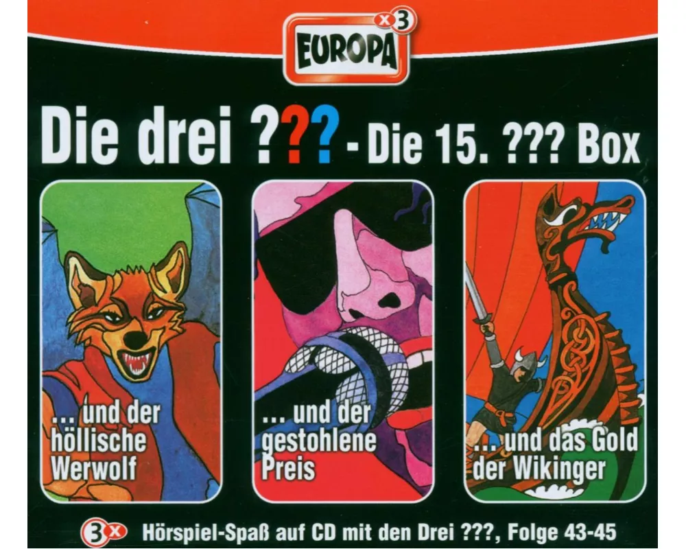 Die drei ??? Box 15. Folgen 43-45 (drei Fragezeichen) 3 CDs