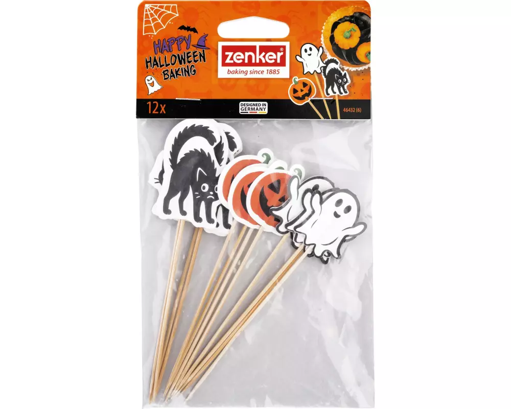 Zenker Picker Kürbis, Gespenst, Katze 12 Stück, Assortiert