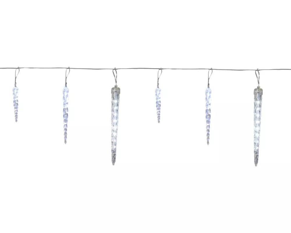 Star Trading LED-Lichtervorhang Gelido Eiszapfen, 24 LED, 7 m