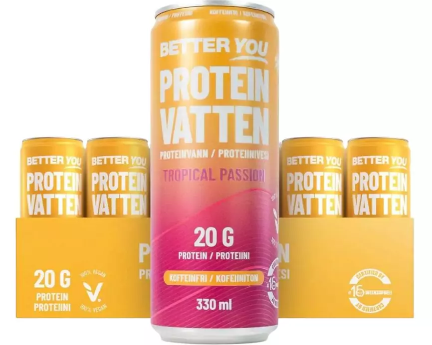 Better You Soda Vegan Protein Soda Tropical Passion 24 x 330 ml