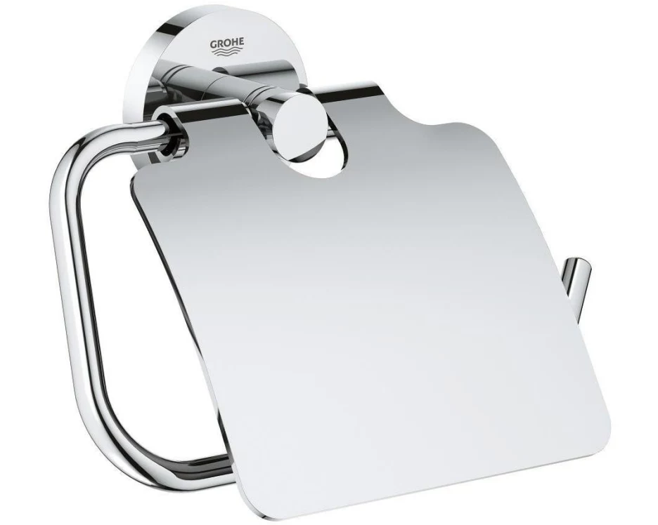 GROHE Toilettenpapierhalter Essentials Chrom, mit Deckel