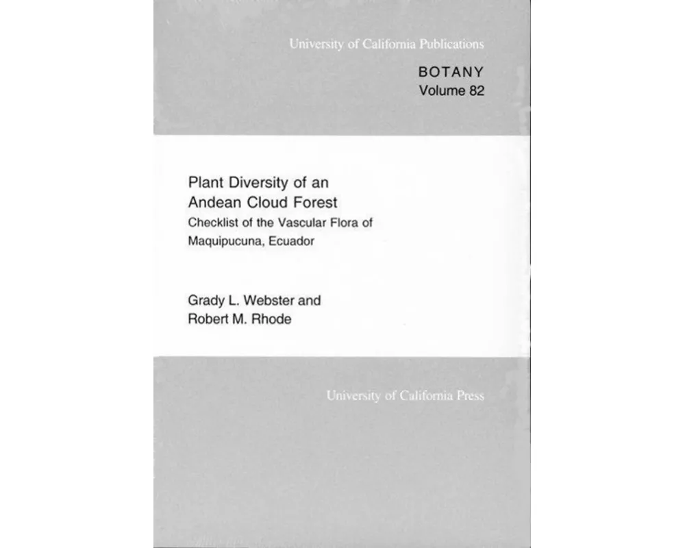 Plant Diversity of an Andean Cloud Forest