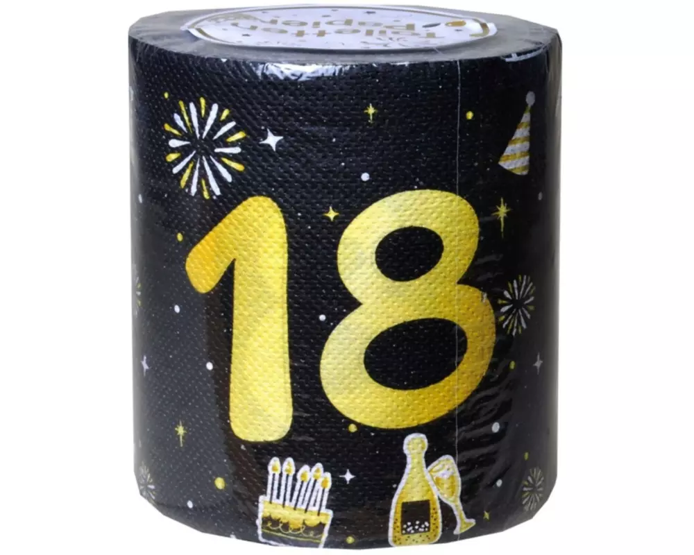 Trendcompany Scherzartikel Wc Papier, 18. Geburtstag