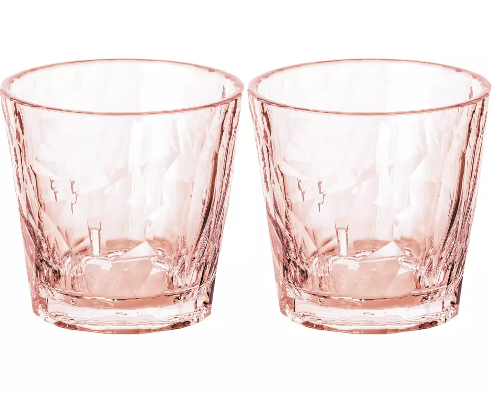 Koziol Trinkglas Club No. 22 250 ml, 2 Stück, Rosa