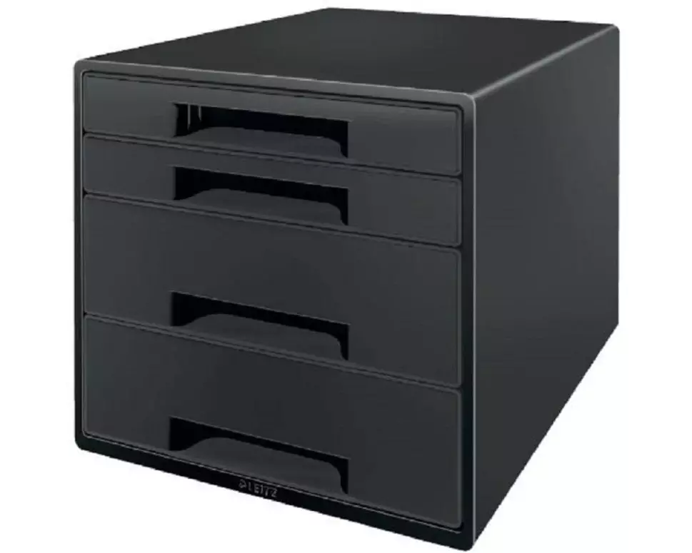 Leitz Schubladenbox Recycle 4 Schubladen, Schwarz