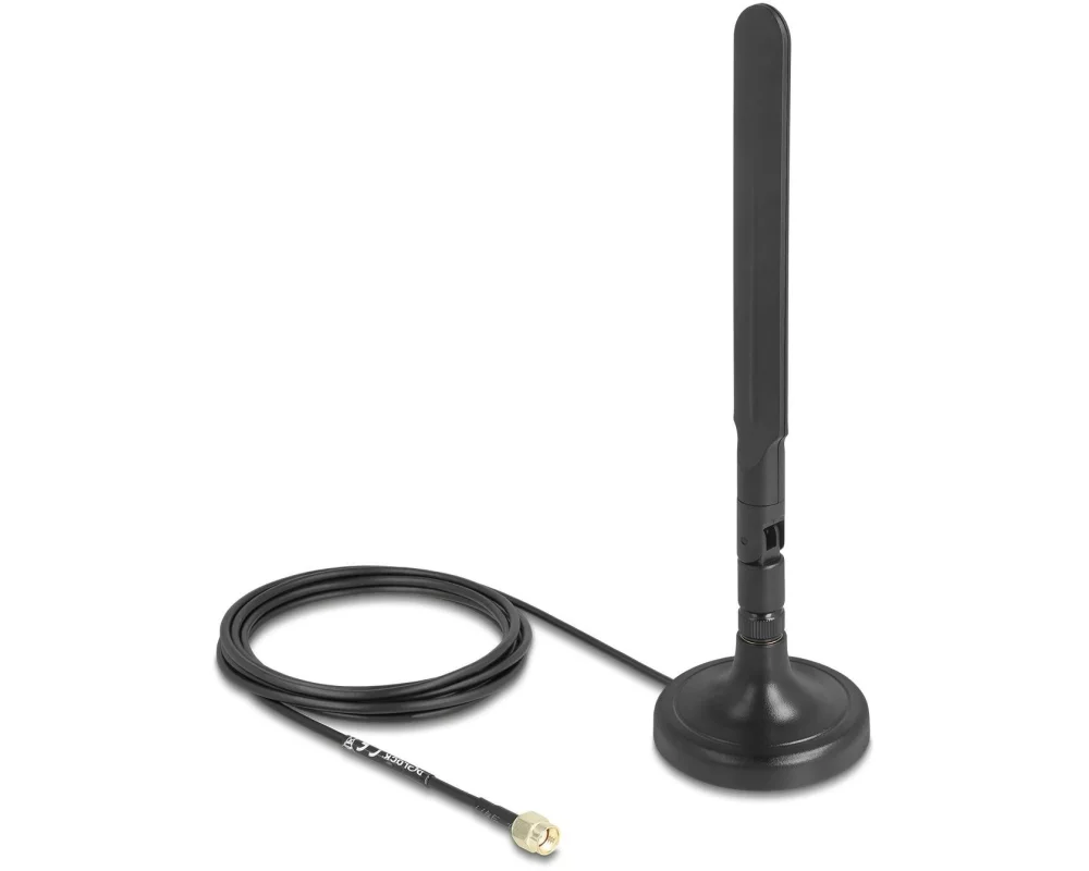Delock WLAN-Antenne WiFi 6 RP-SMA 3 dBi RP-SMA 3 dBi Rundstrahl