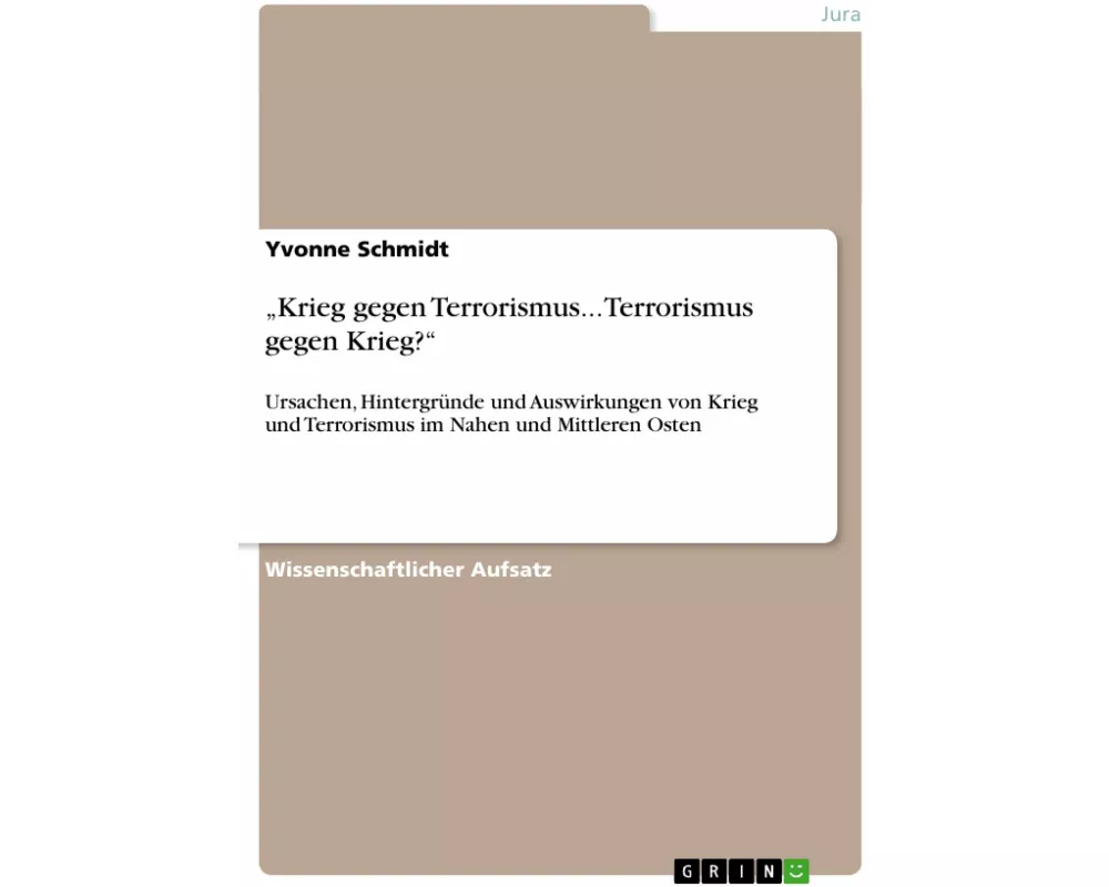 Krieg gegen Terrorismus... Terrorismus gegen Krieg?