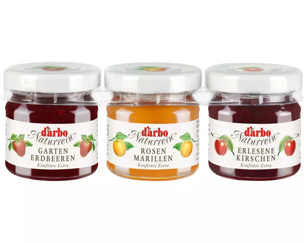 D'arbo Konfitüren Trio Mini, 3 x 40 g