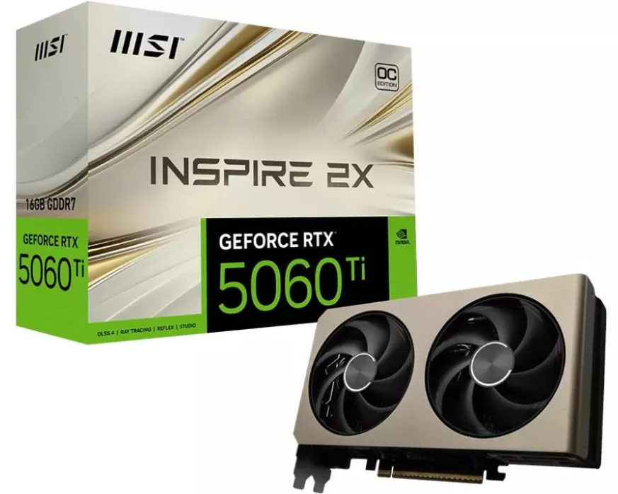 MSI Grafikkarte GeForce RTX5060 Ti, GDDR7,16GB Weiss