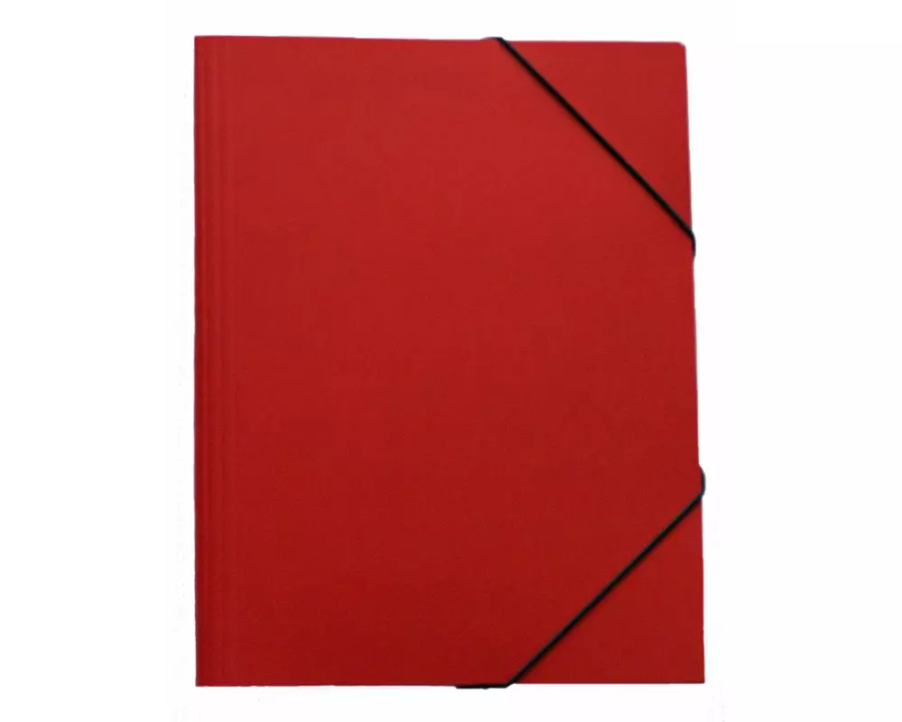 EROLA Gummibandmappe Pressspan A4 Rot, 1 Stück