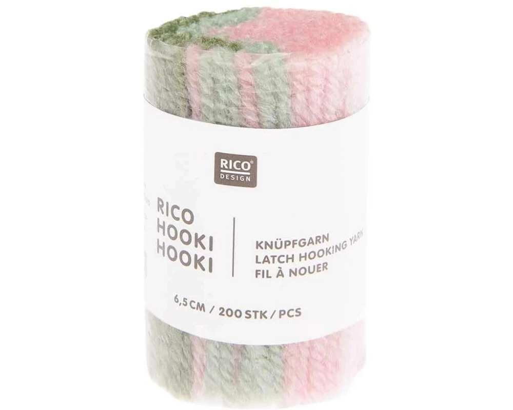 Rico Design Rico Hooki Hooki Knüpfgarn, marmoriert Hellrosa