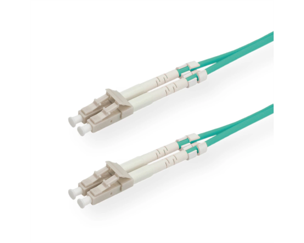 VALUE LWL-Kabel 50/125µm OM3, LC/LC, LSOH, türkis, 15 m