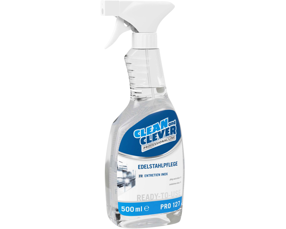 CLEAN AND CLEVER Edelstahlpflege 500ml 40651 PRO127