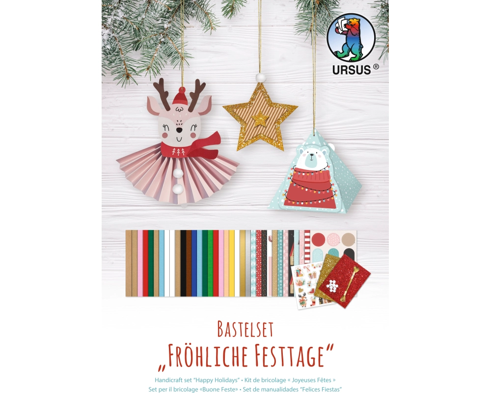 URSUS Bastel-Set 18x25.5cm 7960099F Fröhliche Festtage