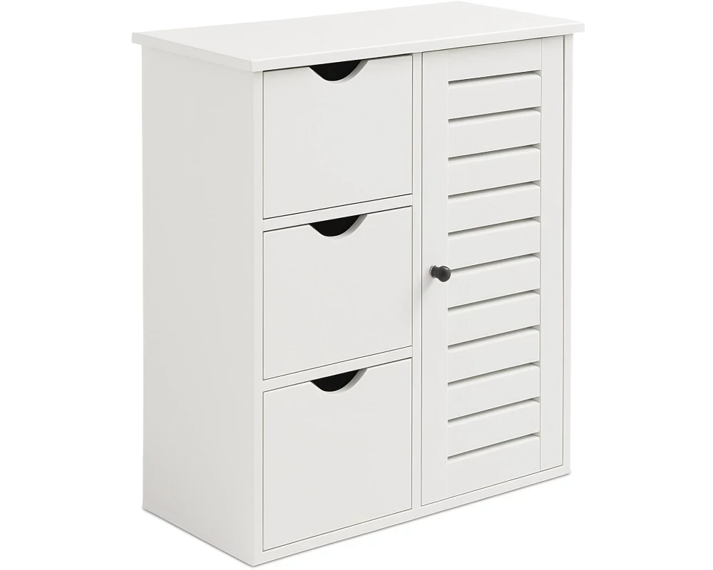 relaxdays Badezimmerregal 80 x 60 x 30 cm Weiss