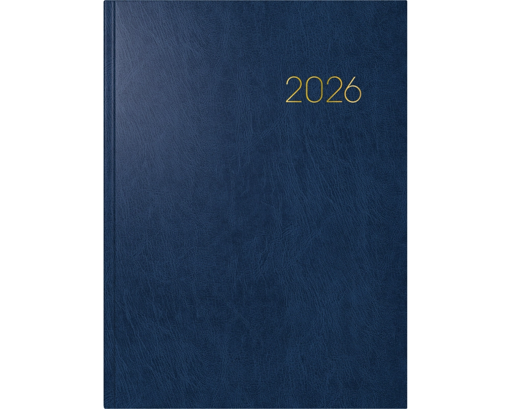 BRUNNEN Buchkalender 2026 1079760306 1W/2S blau ML 17x24cm