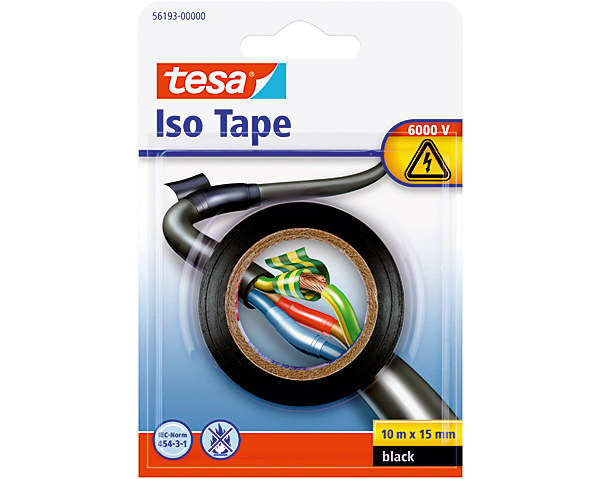 TESA Isolierband Iso Tape 15mmx10m 561930000 schwarz